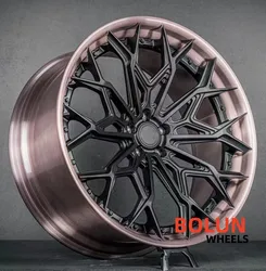 for   BL new design brushed rose gold forged rims step lips for lamborghini car ,porshce car ,  tesla model S JDM BMW E46 E90 GT