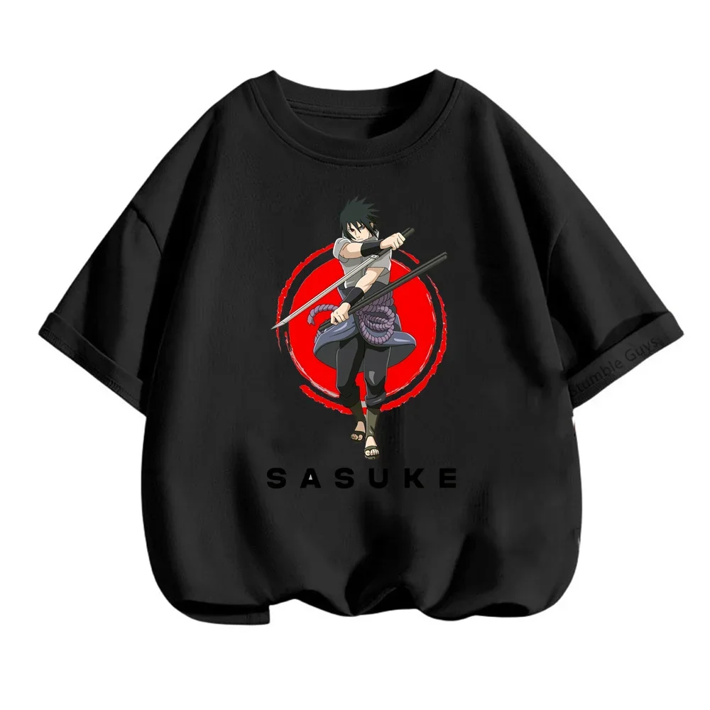 Anime Narutos Children T-Shirt Kawaii Sasuke Tshirt Cartoons Children Casual Clothes Tee Shirt Kid Girl Boy Fashion Y2K Top