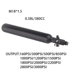 HPA 0.38L/380CC Air Tank Output 160To3000PSI Pressure Relief Valve Gas Cylinder Refill Regulator For CO2 Station Diving Aquarium
