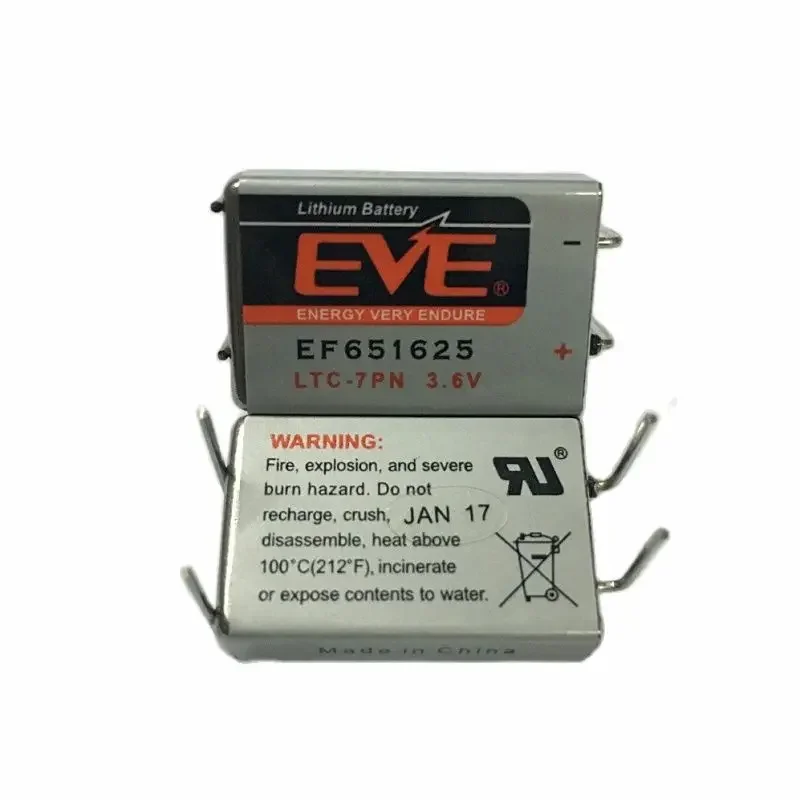 EF651625 3,6 V 750 mAh lithiumbatterij met pin