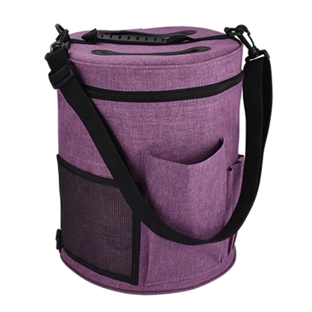 

Storage Bag Yarn Balls Portable Knitting Tool Organizer Sewing Purple Woolen Container