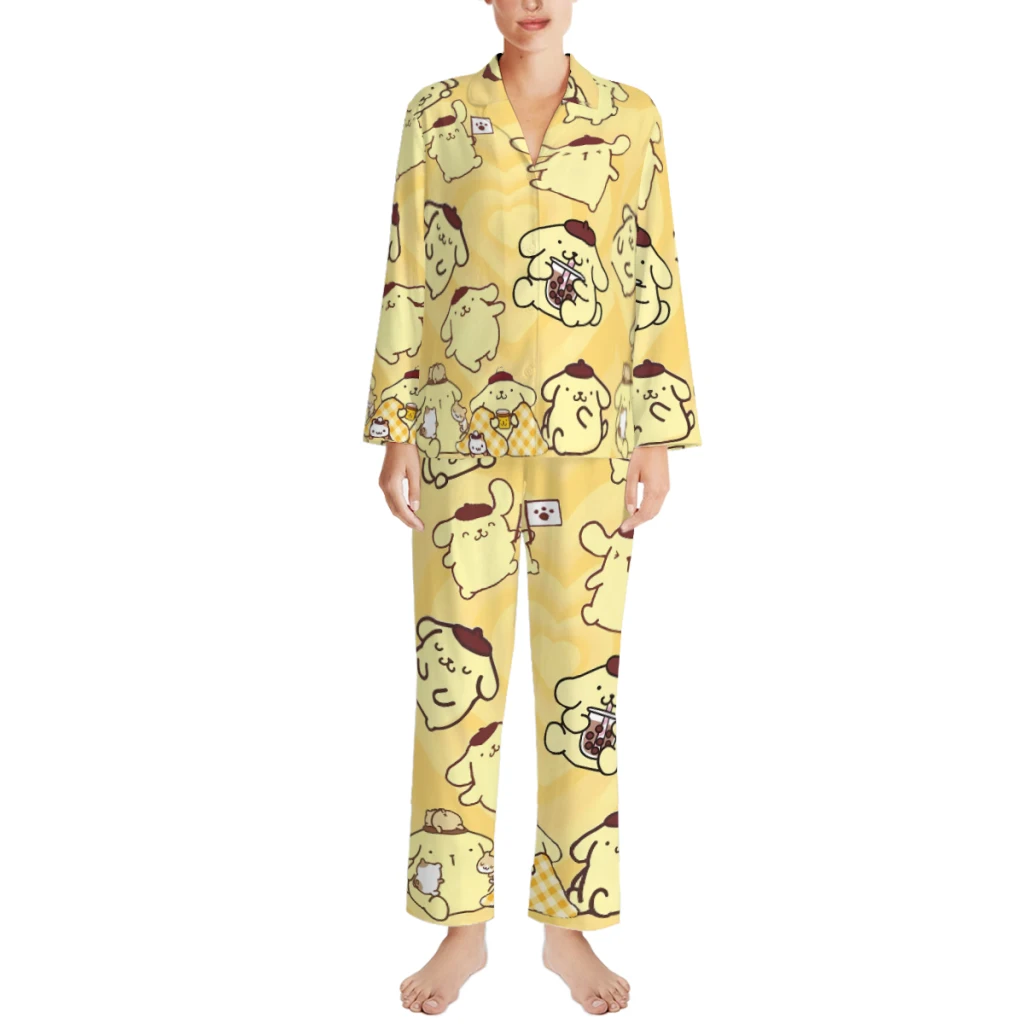 Sanrio Pompompurin_YA4WI9 Printed Pajamas Men or Women | Cute Pajama Sets | Elegant Lounge Wear for Women | Soft Clothing