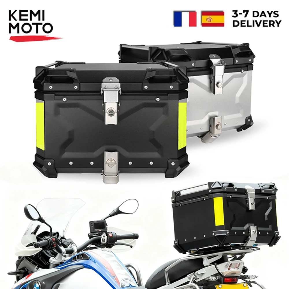 Boîtier supérieur en aluminium pour moto avec dossier et serrure de sécurité Unique universelle pour CFMOTO pour KAWASAKI pour BMW R1200GS pour Honda