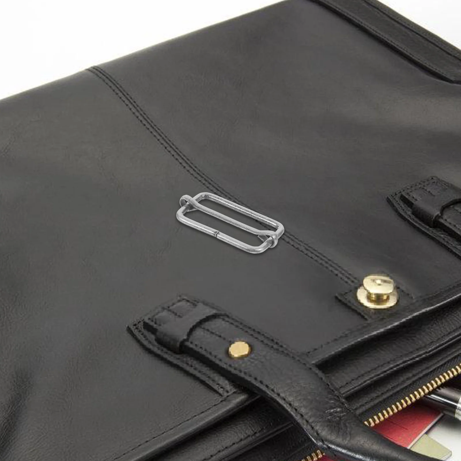 

20pcs Silver Diary Buckles Durable Metal Adjust Straps Backpack Handbag Suitcase Luggage Square Roller Pin Strap Hardware