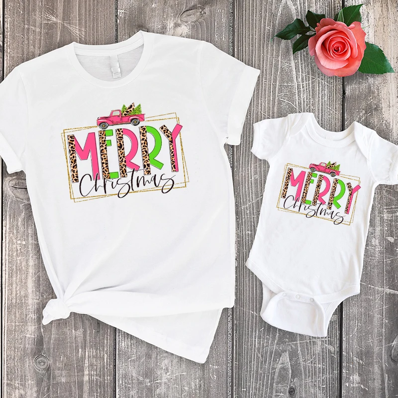 

Christmas Shirt Mommy and Me Outfits Chistmas Baby Girl Christmas Tee Christmas Gifts for Mom and Daughter Fashion