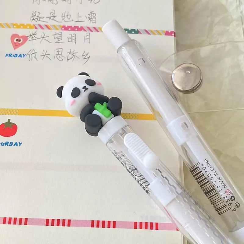 2pcs Cute Panda Eraser Cartoon Panda Telescopic Pencil Eraser School Student Stationery Children Funny Erasers