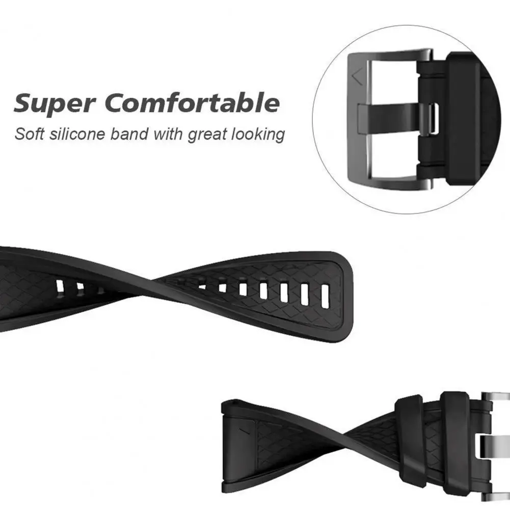 Watch Strap With Safety Buckle Soft Watch Band Silicone Wristband Comfortable Wristwatch Band Watch Accessories