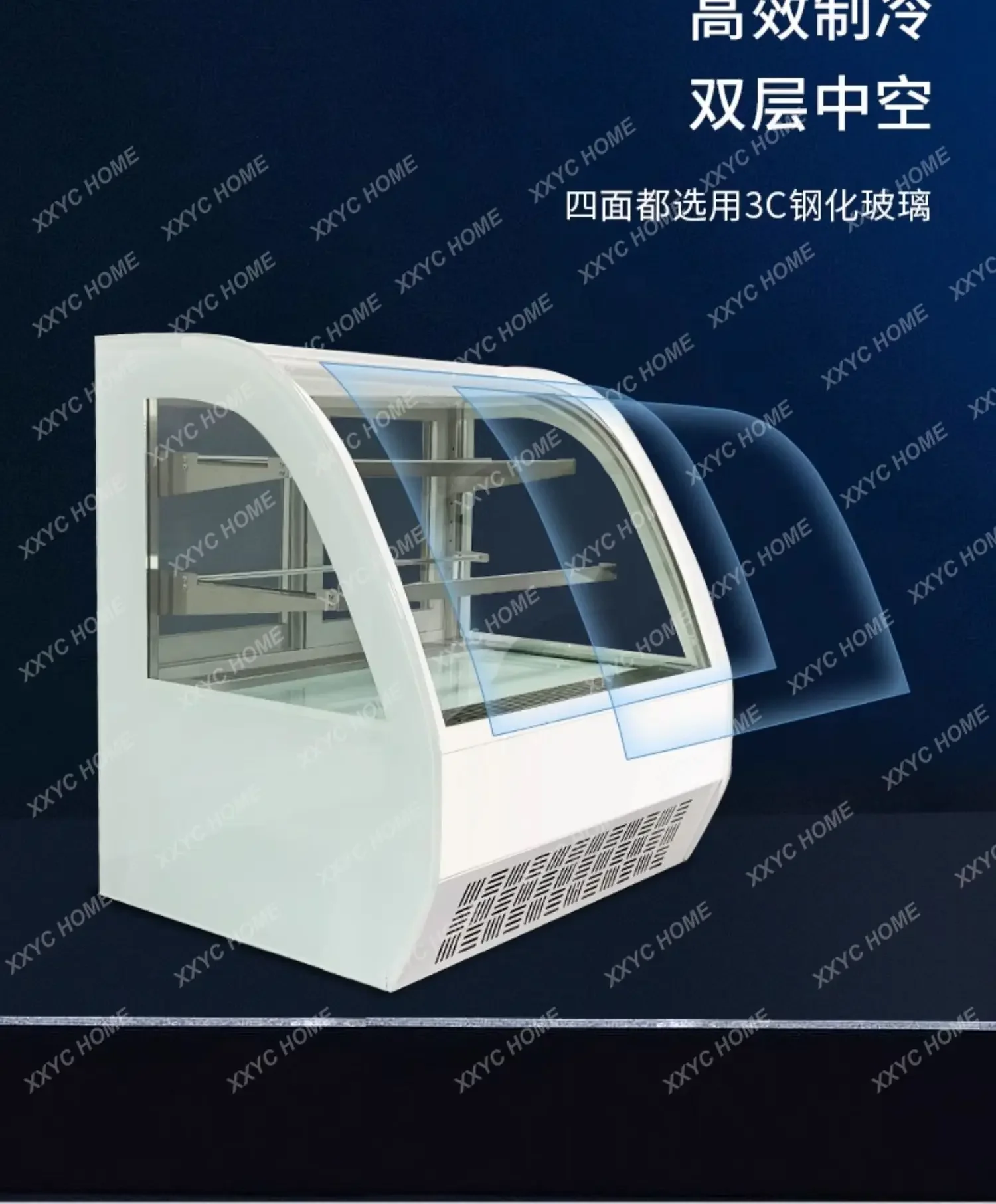 HSmall Bar Display Cabinet Cake Refrigerated Fresh-keeping Cabinet Commercial Air-cooled Desktop Freezer