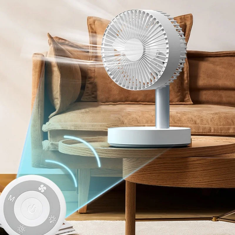 Электрический настольный складной выдвижной вентилятор, бытовой настольный USB-бесшумный настольный вентилятор с циркуляцией воздуха, электрический вентилятор