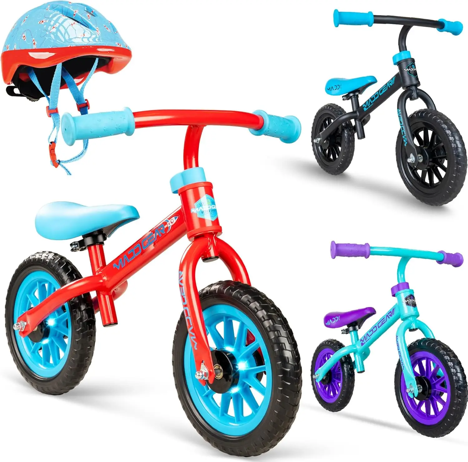 จักรยานทรงตัวสำหรับเด็กวัยหัดเดิน-18เดือนถึง4ปี-ไม่มีแป้นเหยียบน้ำหนักเบาสำหรับฝึกจักรยาน-ปรับที่นั่งได้และการบำรุงรักษาฟรี