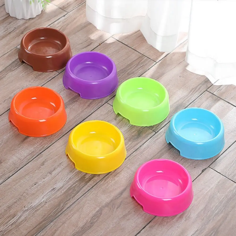 Multi-Purpose Candy Color Plastic Dog Bowls Feeding Water Food Puppy Feeder Cat Bowls Pet Supplies