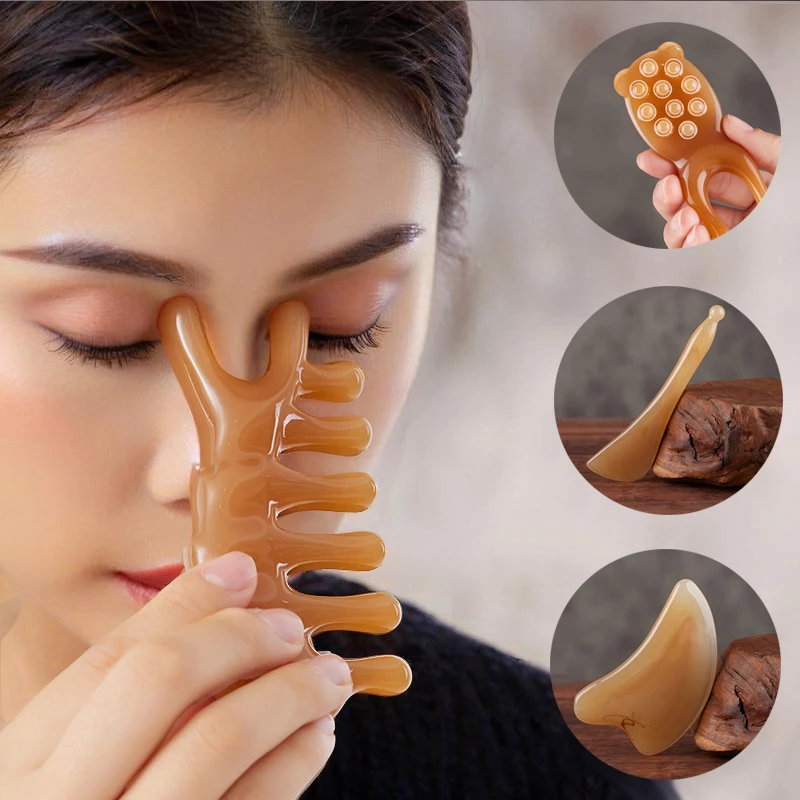 

Eye SPA Massager Plate Skin Scraping Resin Guasha Massage Board For Neck Back Body Legs Hands Promote Blood Circulatio health