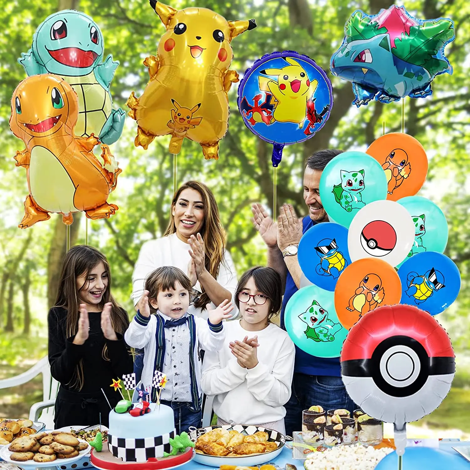 Pokemon Baby Shower Supplies Pikachu Birthday Party Decorations Foil Balloons Tableware Plate Napkin Backdrop Party Supplies Boy