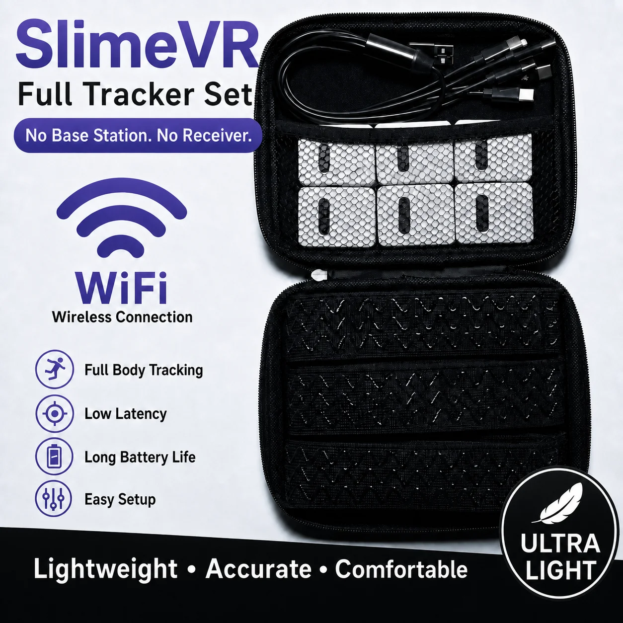 DIY SlimeVR Trackers LSM6DSV Low Drift Zero Latency Full Body Tracking 10H Battery 6-10PCS Kit For SteamVR Quest VRChat PICO