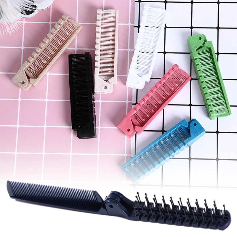 Portable Travel Hair Comb Brush Foldable Massage Hair Comb Anti-stati Chair Comb Random Color 1 Pc