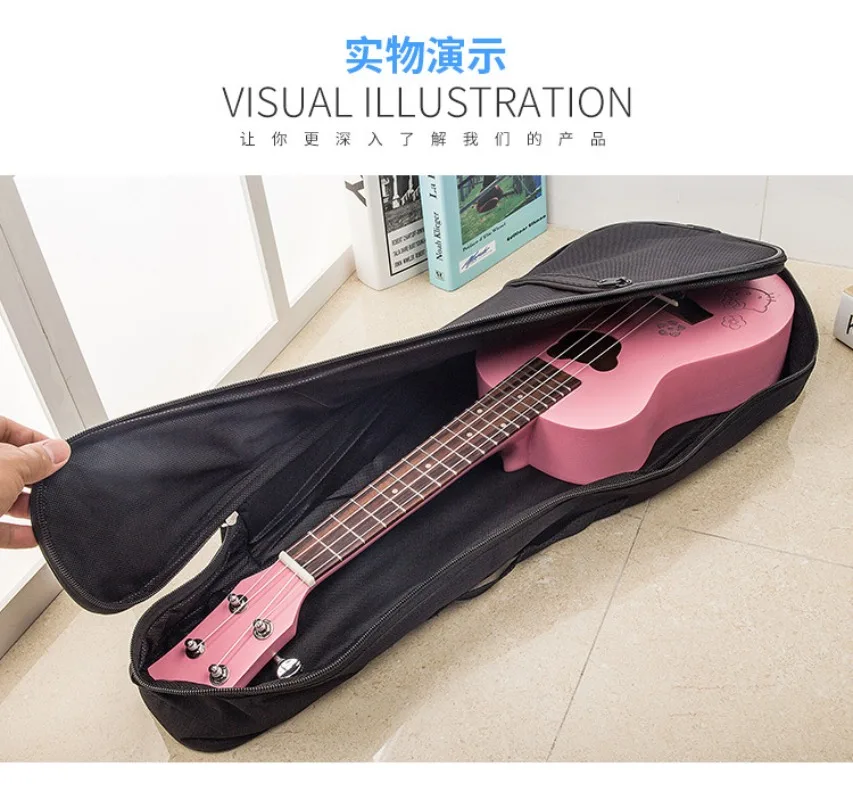 Funda acolchada para ukelele con acolchado de algodón grueso para concierto Soprano, tamaños Tenor, bolsa protectora para instrumentos, piezas de guitarra