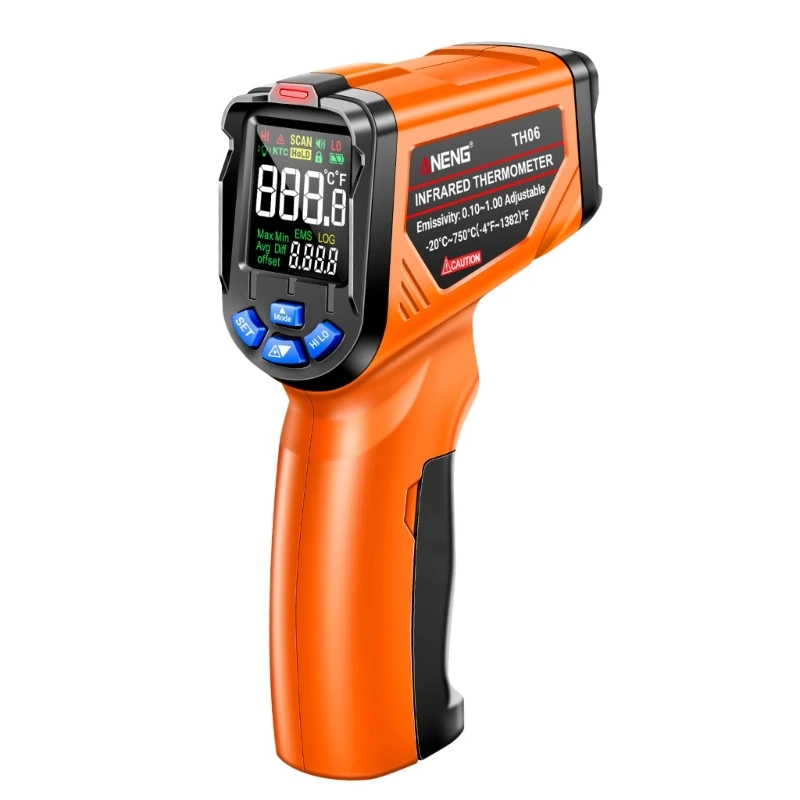 TH06 Digital Infrared-Laser Temperature-Gun Thermometer -20℃~750℃/-4~1382℉ Dropship