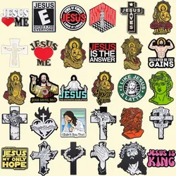 Jesus Cross Series Enamel Pin Metal Badge Creative Retro Statue Brooch Clothing Deco Jewelry Gift For Friend Custom Wholesale