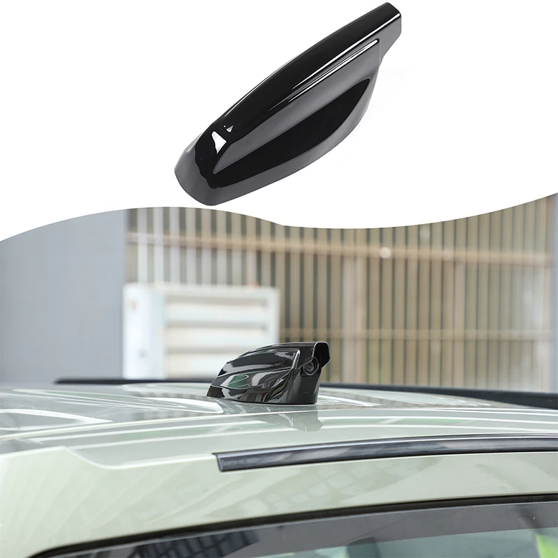 

1Pcs ABS Black For Land Rover Defender 90 110 130 2020+ Car Shark Fin Antenna Cover Decoration Sticker Protection Accessories
