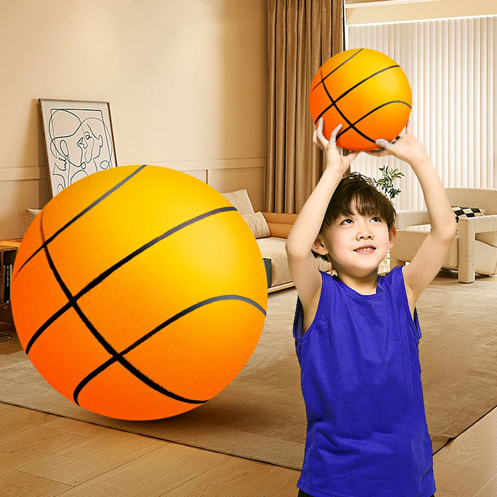 Bouncing bola mudo indoor silencioso basquete 21/24/30cm espuma basquete silencioso bola macia ar salto cesta bola crianças brinquedo