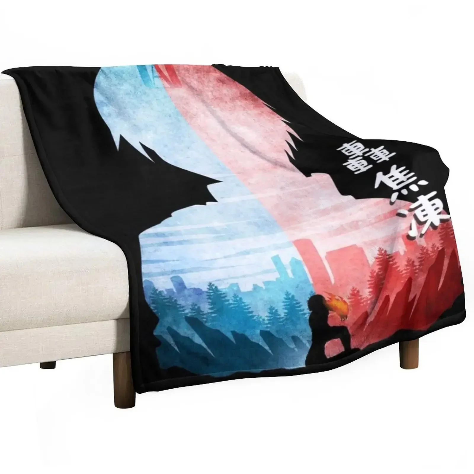 

Aizawa Shouta Ice Fire Hero Academy #3 Throw Blanket Stylish Couch Blanket for Home Living Room