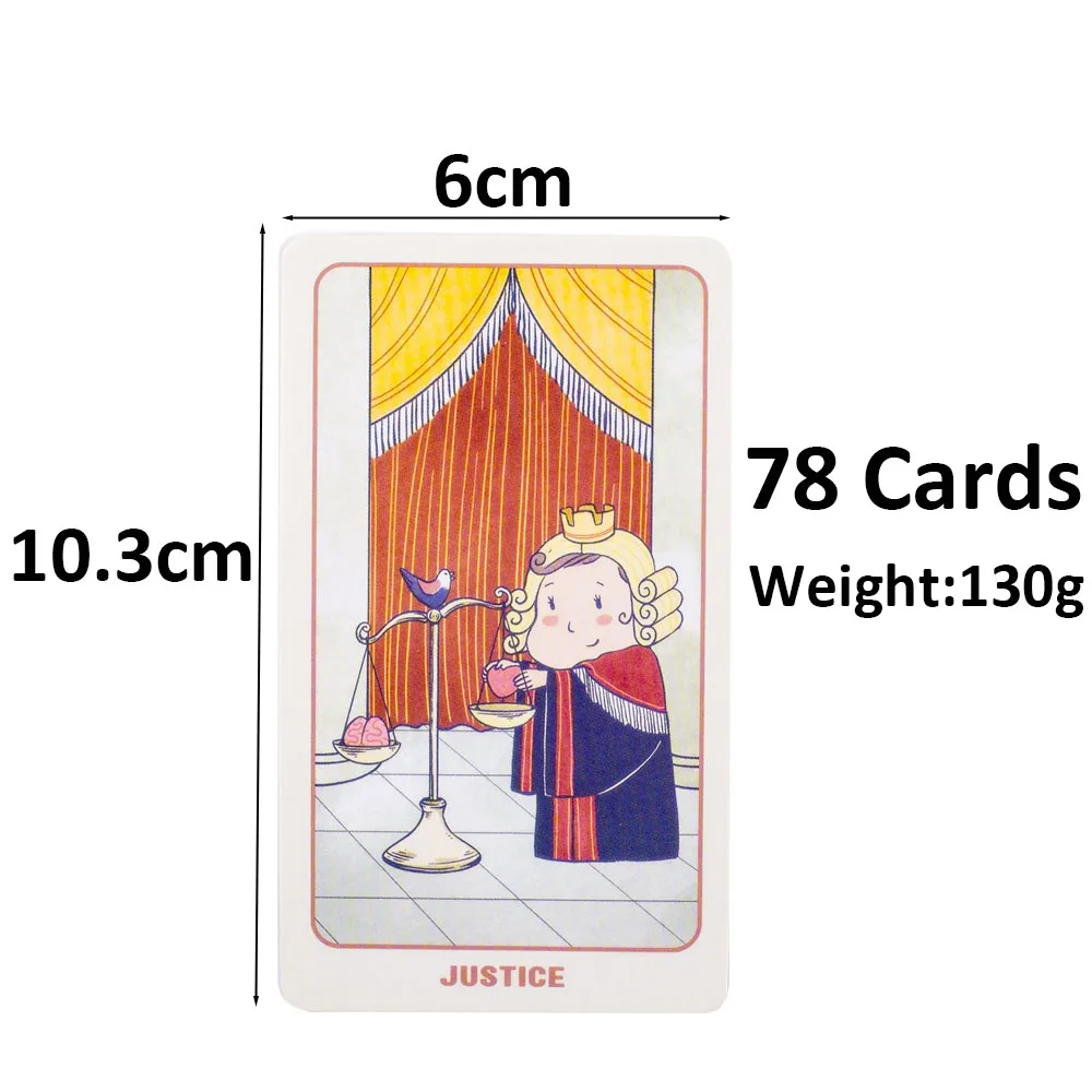 Ari 78Pcs Tarot Deck Cute Baby Cartoon Design Joyful Whimsical for Party Divination Precognition Board Game 10.3x6cm - view 5