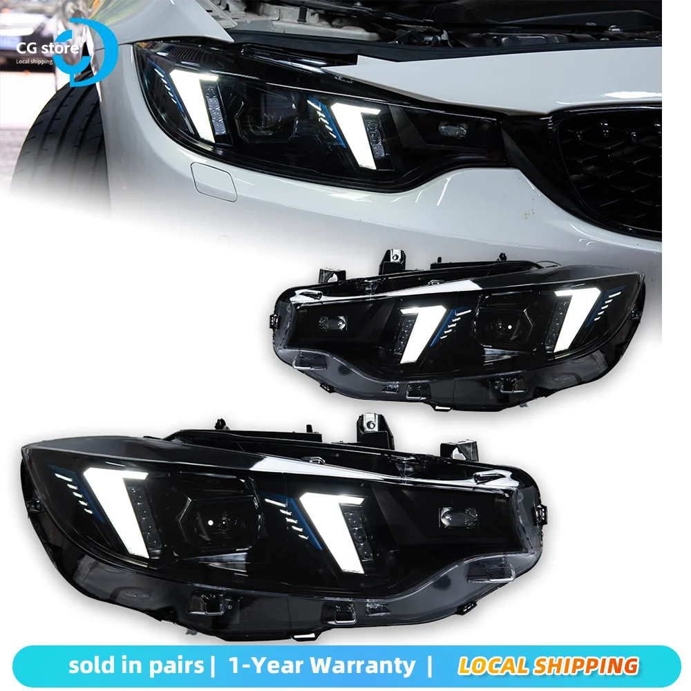 CG Car Styling Built in LED bulb snake eye Headlight Assembly for BMW 4 Series F32 F33 M36 M4 F82 F80 2013-2020 Front Lamps Auto Accessories