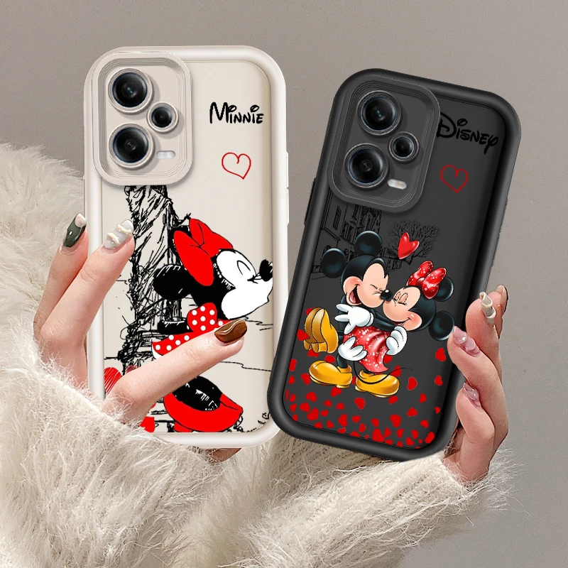 Cartoon Disney Mickey Minnie Eye Ladder For Xiaomi Redmi Note 13 12 12C 11 11S 10 10C 10A 9C 9A Pro 5G Back Phone Case