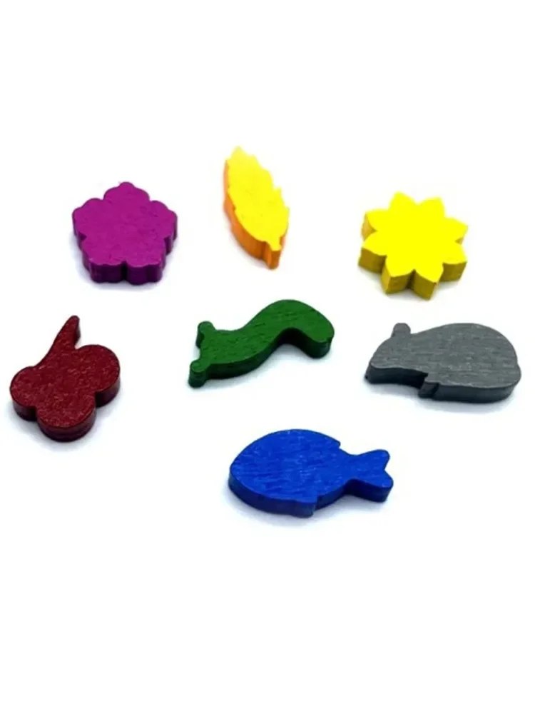 10 pièces/ensemble Mini marque de couleur en bois accessoires de jeu de bricolage accessoires de jeu d'échecs en bois