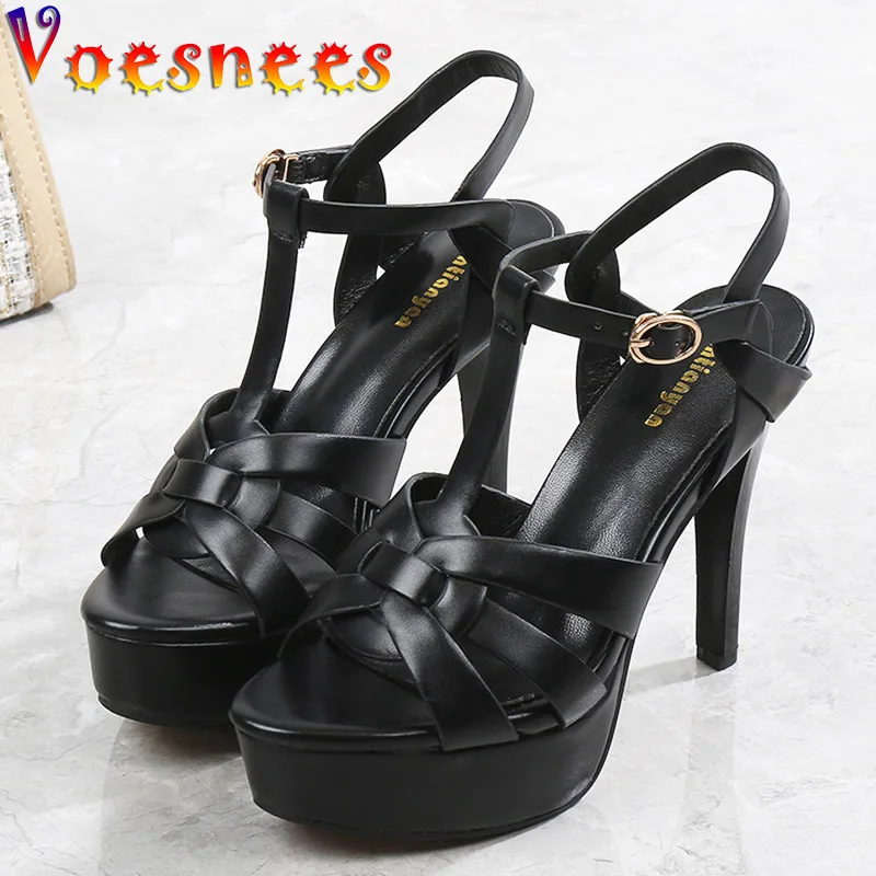 2022 New Fashion Roman Style Runway Sandals Super High Heel Waterproof Platform Wedding Shoes Summer Weave Design Women Pumps