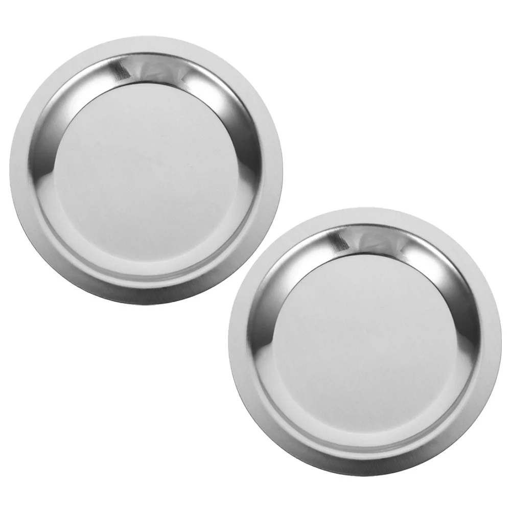 

2 Pcs Cup Coasters Mat Teacup Pad Washable for Heat-resistant Anti-scalding Cushion Silver Household