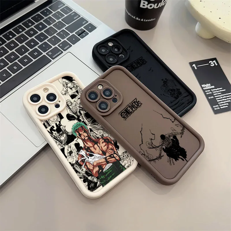 Funda de Teléfono para Samsung S26 S25 S24 S23 S22 S21 S20 M16 FE Plus Ultra 4G 5G, Diseño Zoro de Anime, Funda Protectora de Silicona TPU Suave