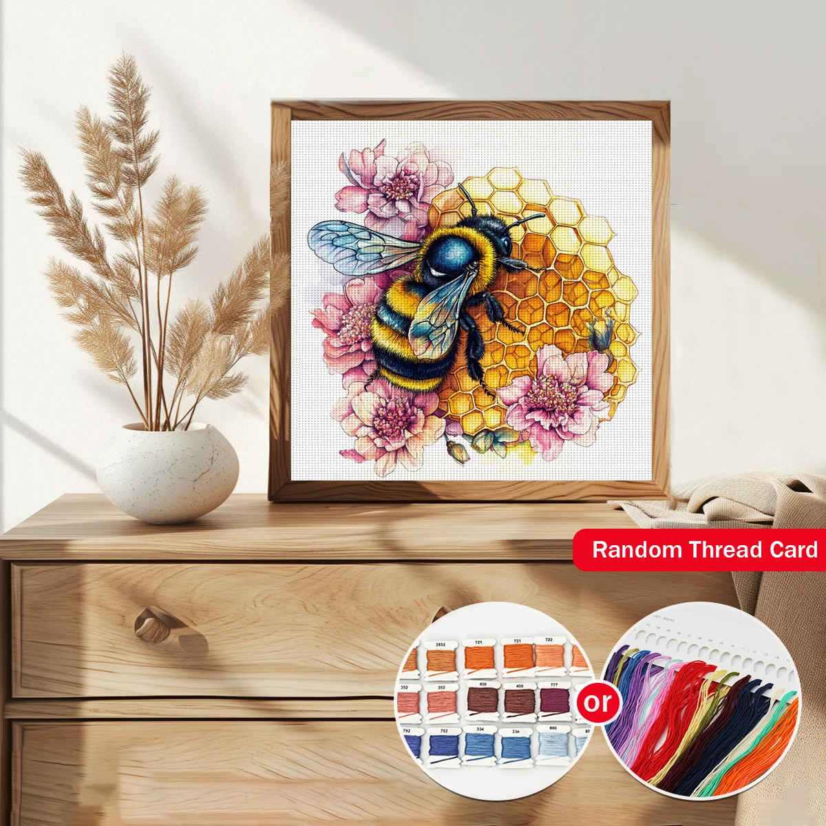 1 Set 40x40cm [15,7x15,7 Zoll] / 30x30cm [11,8x11,8 Zoll] 11CT/14CT bedruckter Stoff Kreuzstich DIY-Set, schöne Landschaft, Set – Detail 1