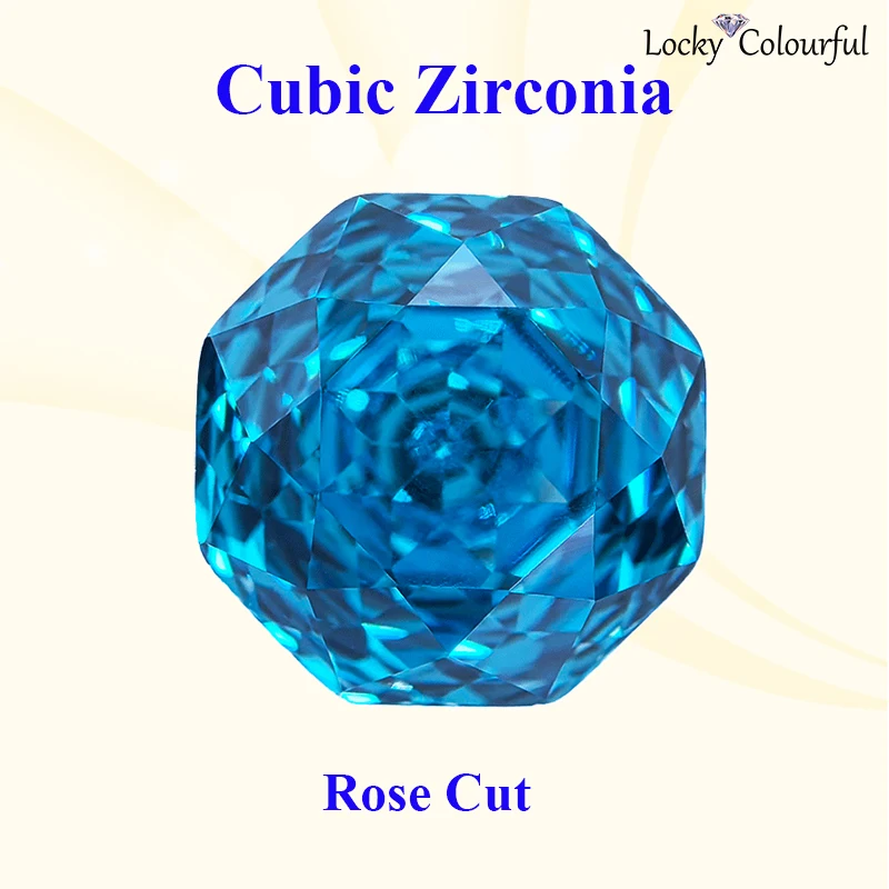 

Cubic Zirconia Rose Cut Sea Blue Color Charms Wholesale Bead for DIY Jewelry Making Earrings Bracelet Materials No Certificate