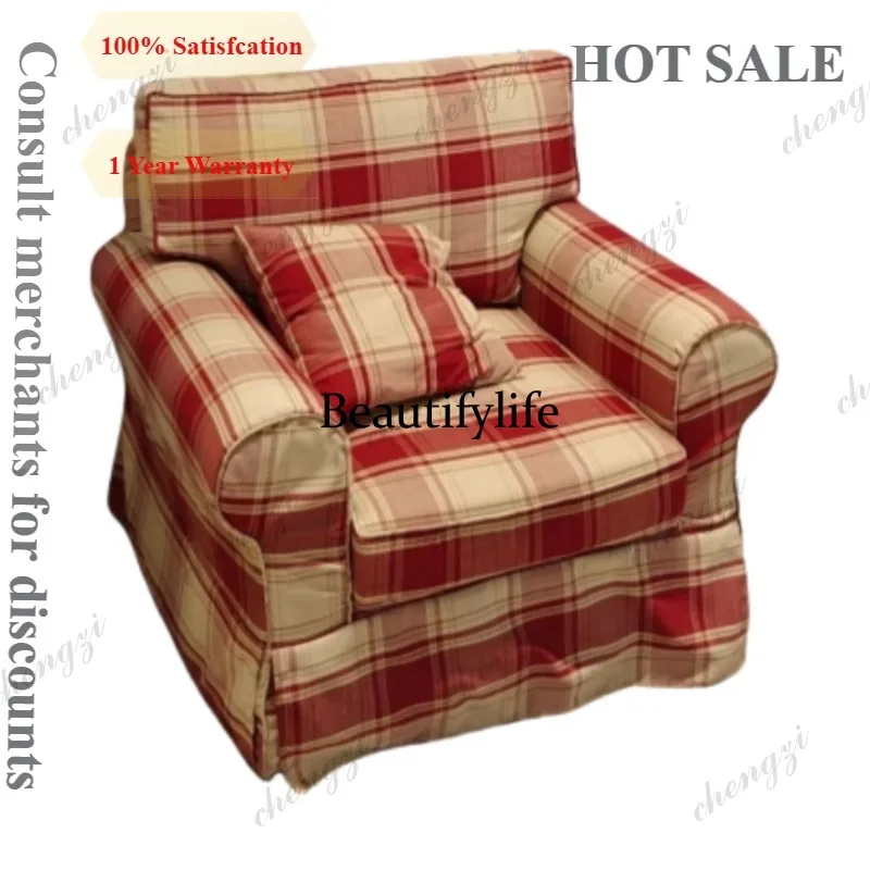 TTT Luxury Adults Minimalist Living Room Sofas French Comfortable Double Pastoral Sofa Soft Cushion Countryside Home Furniture