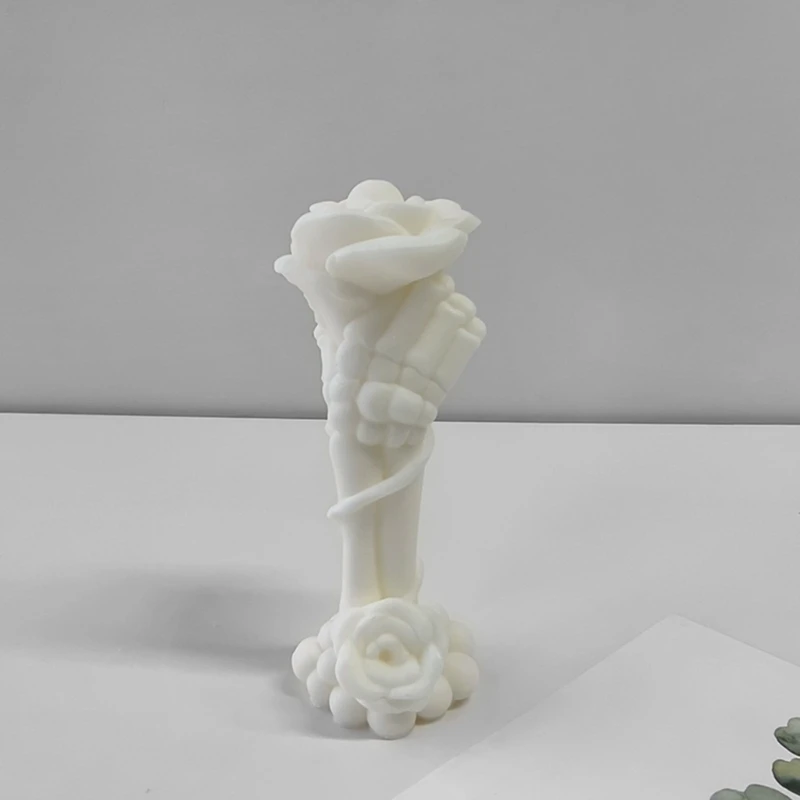 Silicone Soap Molds Rose Flower Shaped DIY Crafts Moulds Silicone Soap Moulds K3KF