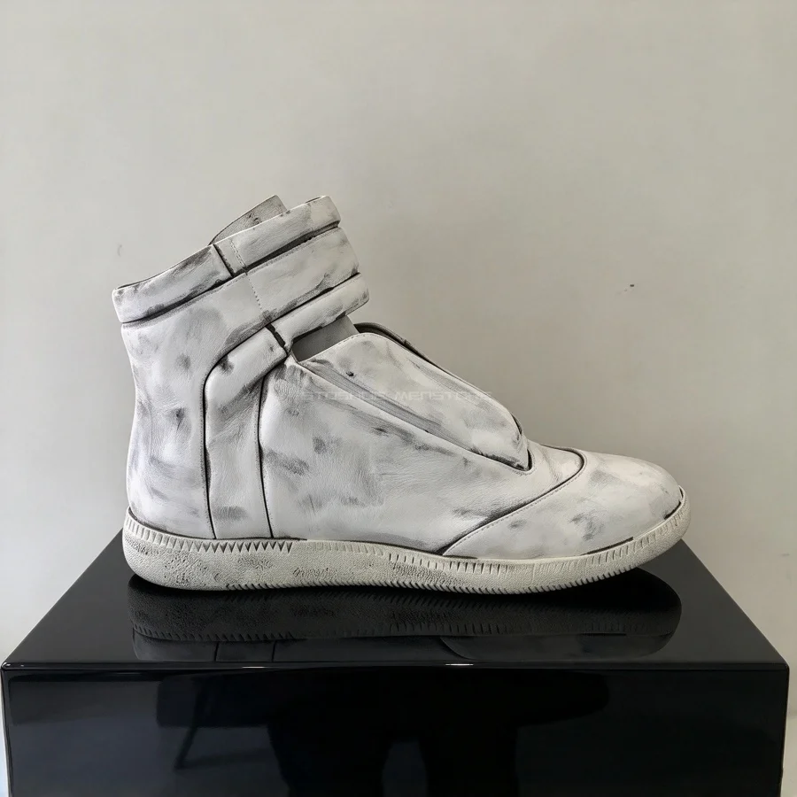 2026 New Fashion Men's Inkjet Coated High Top Shoes German Trainers Vintage Casual Sports Sneakers Plus Size 38-47