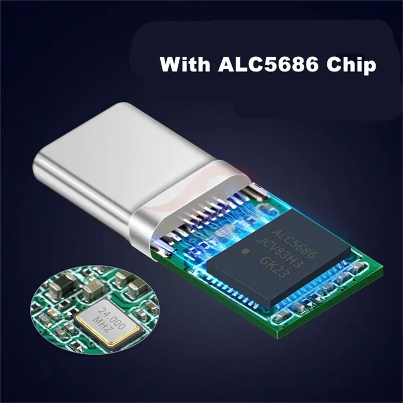 USB-C-Anschluss Typ-C-Stecker mit alc5686-Chip-Lautsprecheranschluss DIY 2,5 2. 0 3,5mm Schnell ladekabel Unterhaltung elektronik – Detail 1