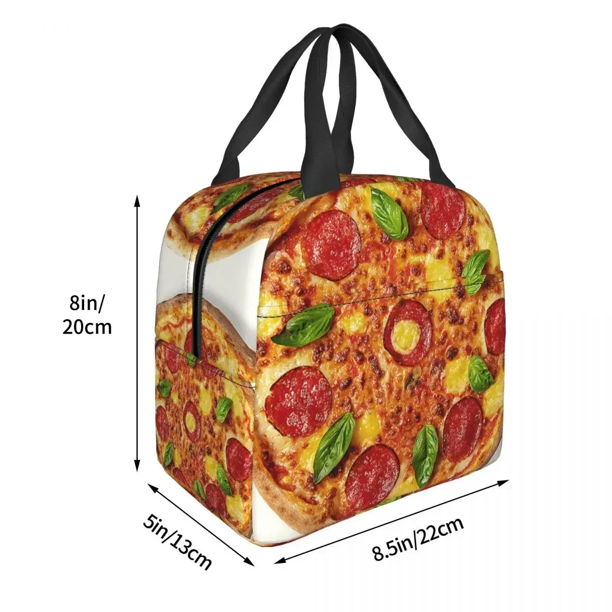 Sac isotherme à motif de pizza italienne, sacs à lunch, récipient thermique, tortilla, fourre-tout alimentaire, boîte à lunch, sacs à main alimentaires, extérieur