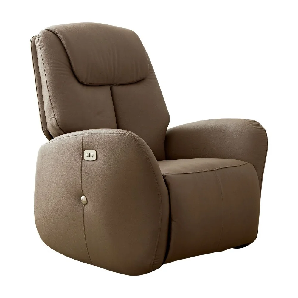 #@ Eco-friendly Wood-free Rocking Sofa Recliner with Leather Upholstery High Density Sponge Filling and Metal Frame