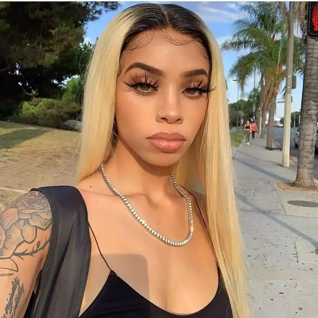 Sexay 1B Blonde Straight Human Hair Bundles With Closure Pre Plucked Ombre Honey Blonde Bundles With Transparent Lace Closures