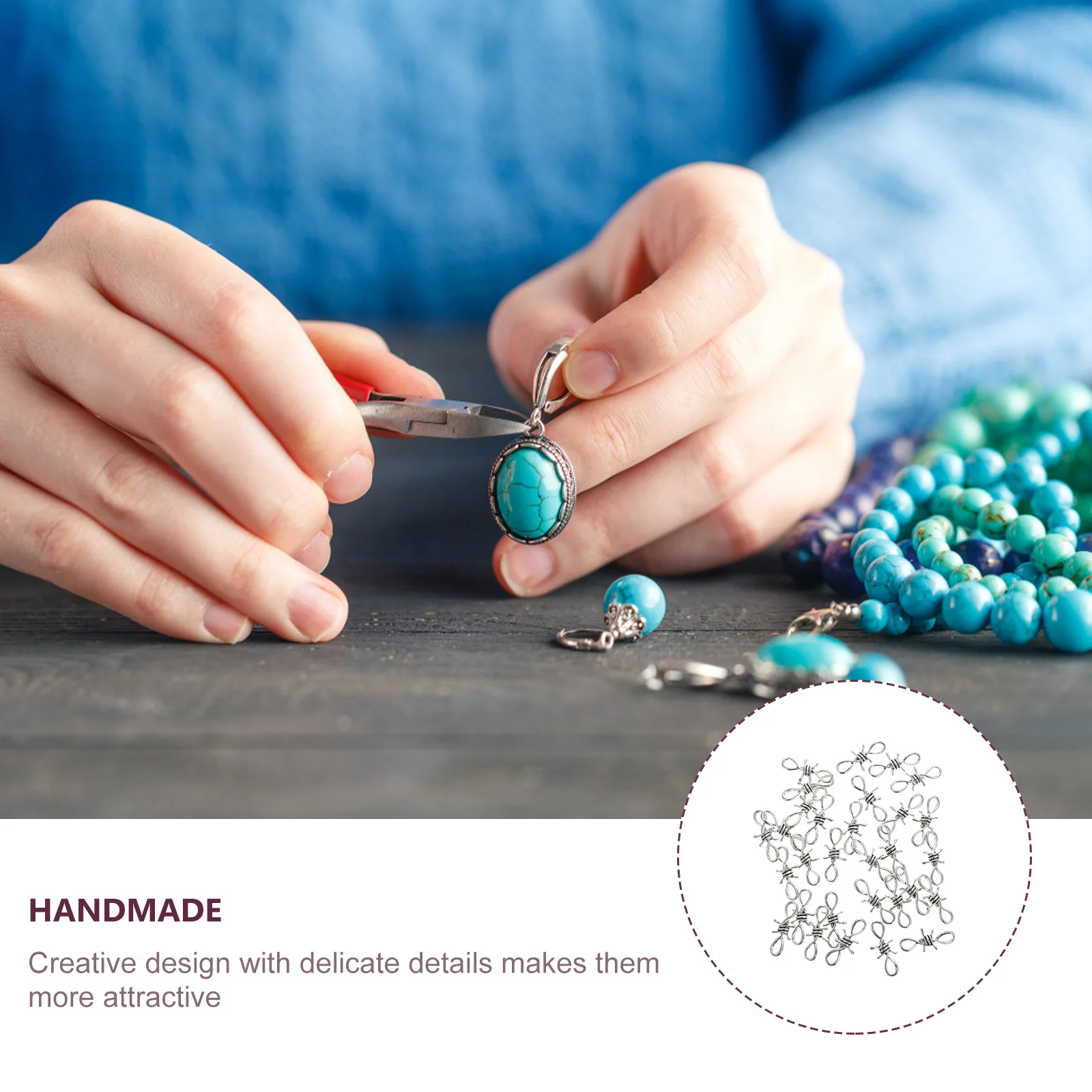 

30pcs Waist Chain Bracelet Accessories Necklace Charms DIY Jewelry Making Zinc Alloy Creative Design Smooth Surface Portable