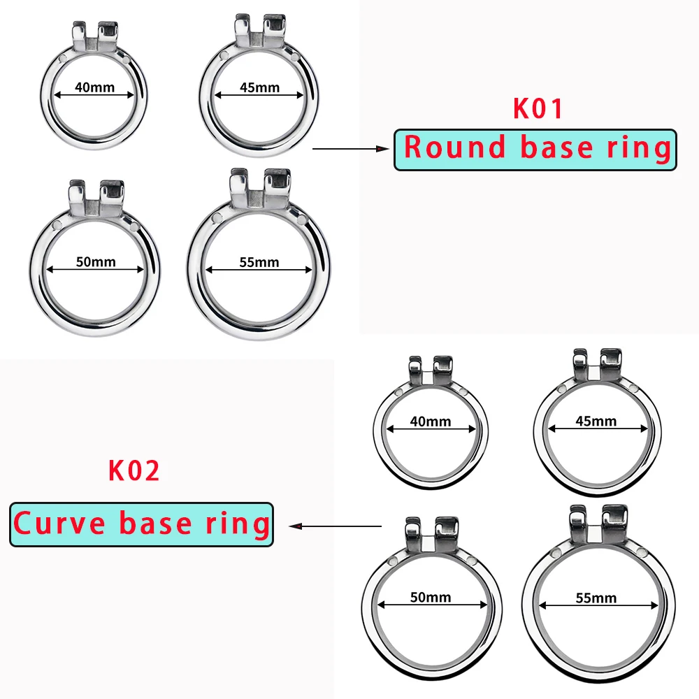 LEZEE Metal Penis Rings Negative Small Male Flat Chastity Cage Device Cock Lock With Belt Cylinder Tube Erotic Sex Toys For Men