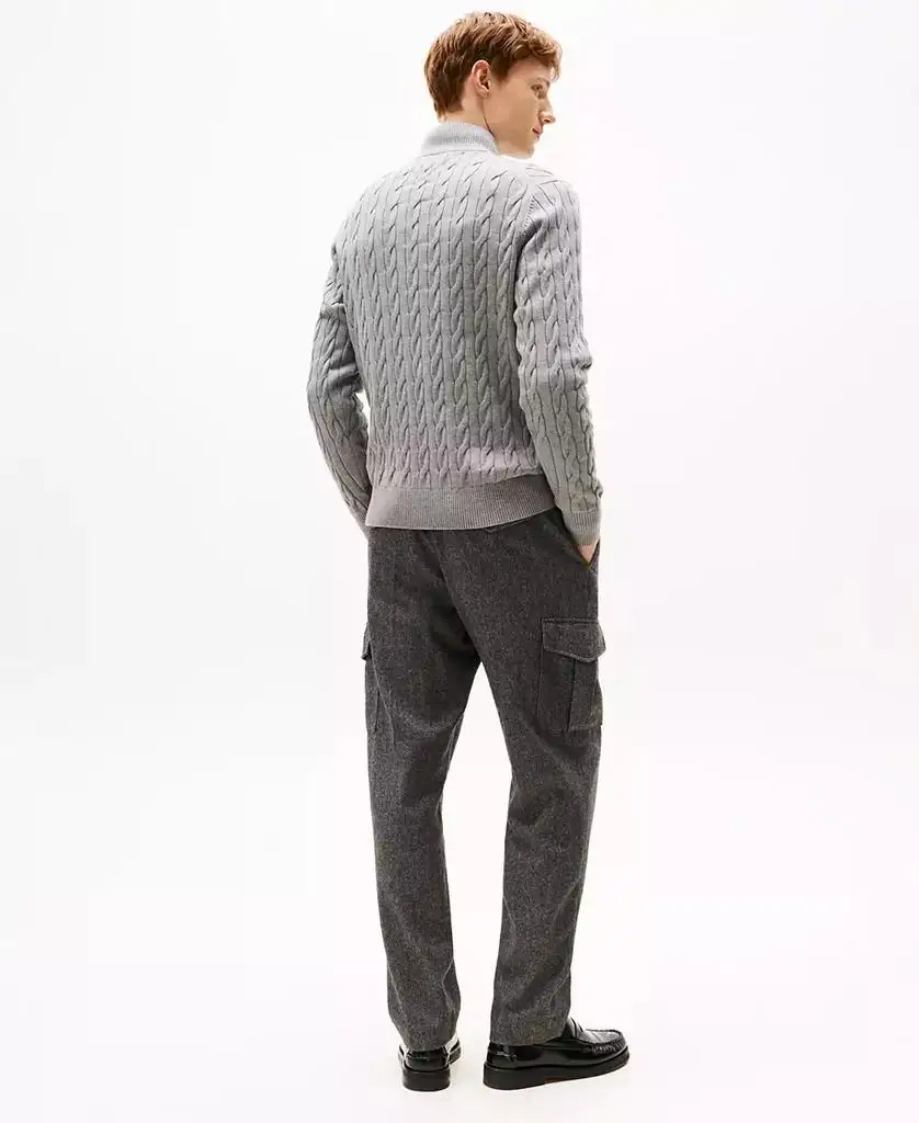 تومي هيلفيغر |   سترة رجالية بأكمام طويلة ومتماسكة بسحاب ربع