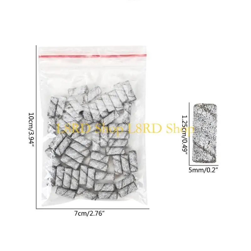 l8rd 80/120/150/180/240grit แถบการขัดขนาดเล็กสแตนเลสบิตบิต Mandrel Mandrel Manicure อุปกรณ์เสริมอุปกรณ์เสริม