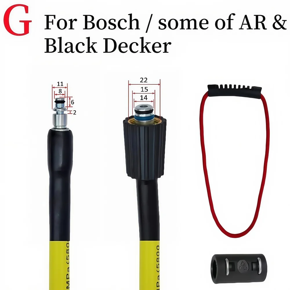 10 ~ 20 m Hogedrukreiniger Vervanging Slang Wasstraat Verlengslang 5800 PSI Knikbestendige Slang voor Karcher Bosch Lavor Nilfisk
