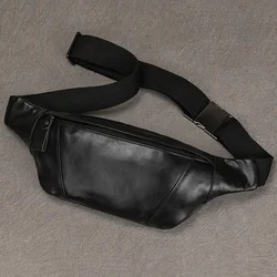 Petits sacs à bandoulière en cuir pour hommes, sac banane, sac de sport en plein air, ceinture audio rétro, cheval fou, thérapeute, nouvelle mode