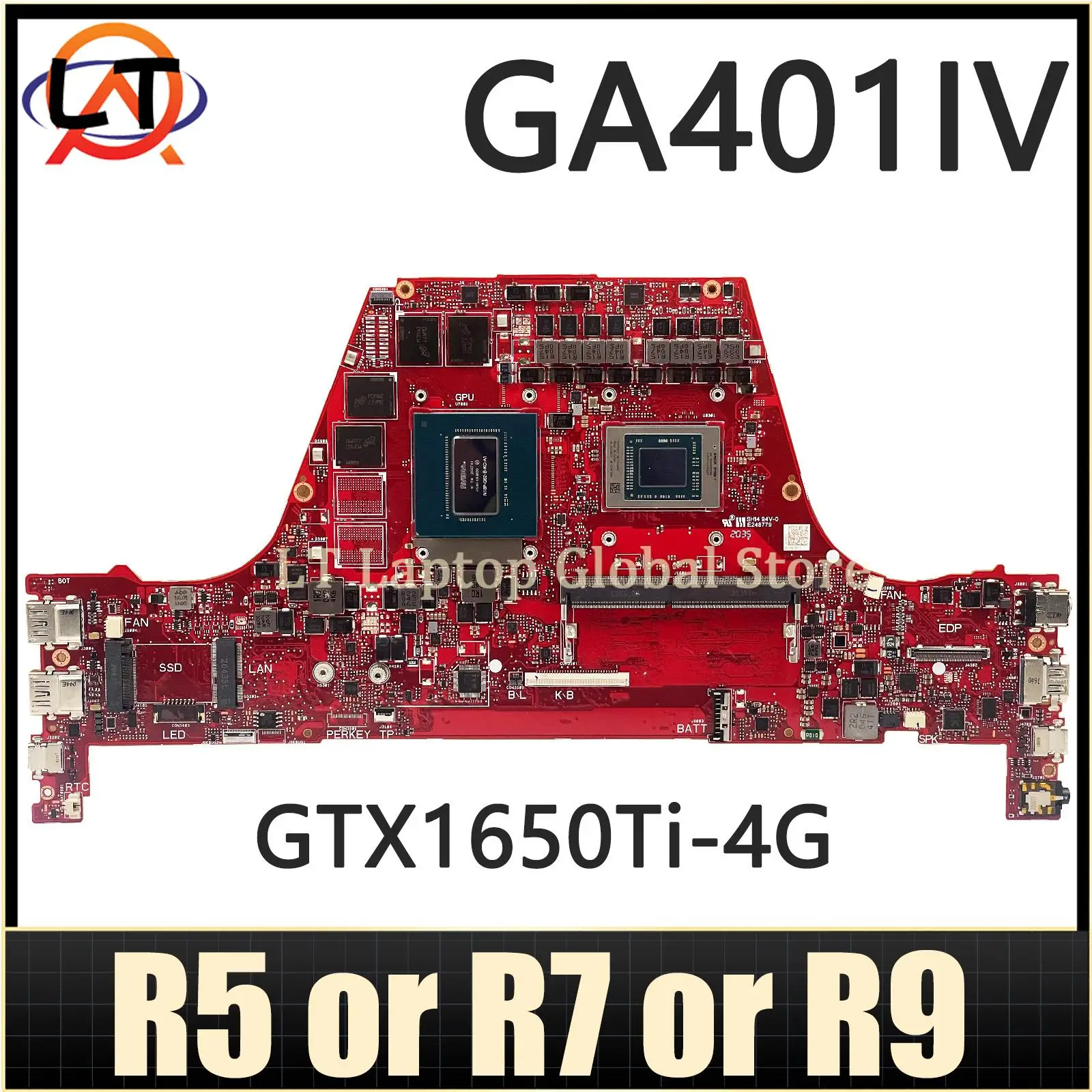 

LT Laptop GA401I mainboard For ASUS GA401IV GA401IU GA401II GA401IVC Motherboard R5 or R7 or R9 CPU GTX1650Ti RTX1660Ti RTX2060