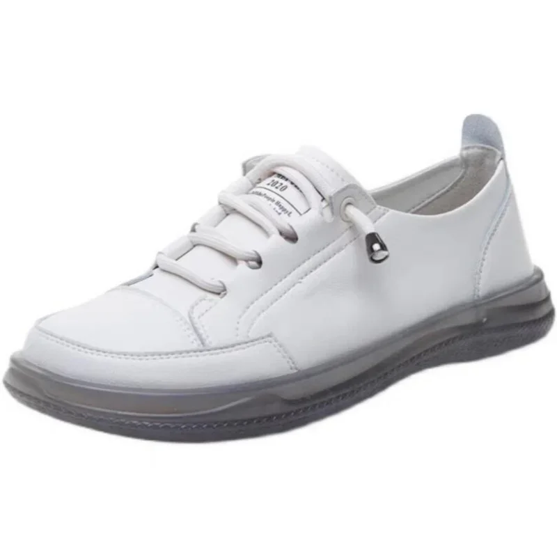 Nuove scarpe da ginnastica piatte da donna in vera pelle di grandi dimensioni 35-41 scarpe vulcanizzate autunnali scarpe Casual da donna comode