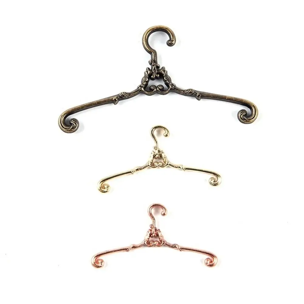 5Pcs Wardrobe Decor Metal Clothes Hanger Windproof Retro Mini Coat Hanger 4/6.5cm Durable Clothes Rack Dress Pants Accessories